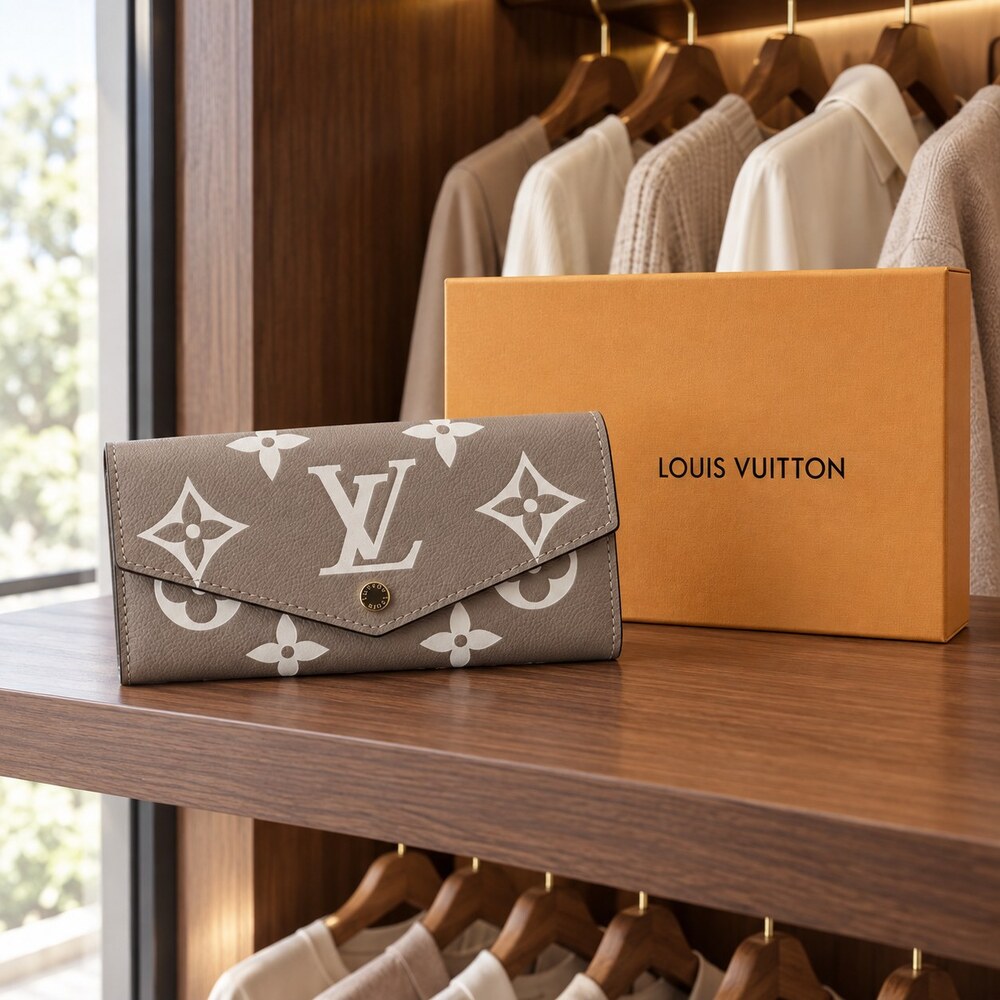 Louis Vuitton Sarah Wallet in Giant Monogram Empreinte Leather - Picture 4 of 6